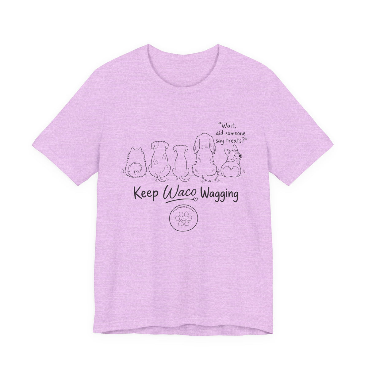 Keep Waco Wagging Dog T‑Shirt — Cute Paw Print Rescue Tee