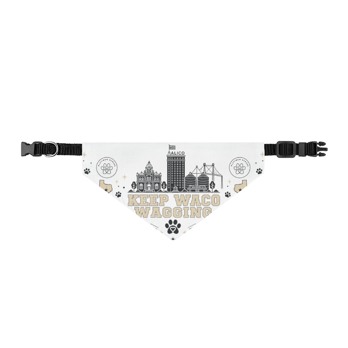Keep Waco Wagging Clip-on Pet Bandana