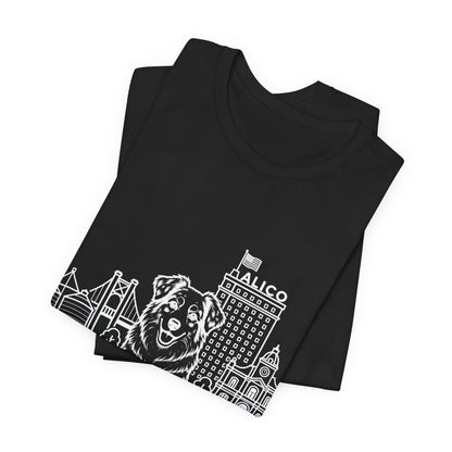 Keep Waco Wagging — Australian Shepherd and Waco skyline artwork, packaging or scale reference