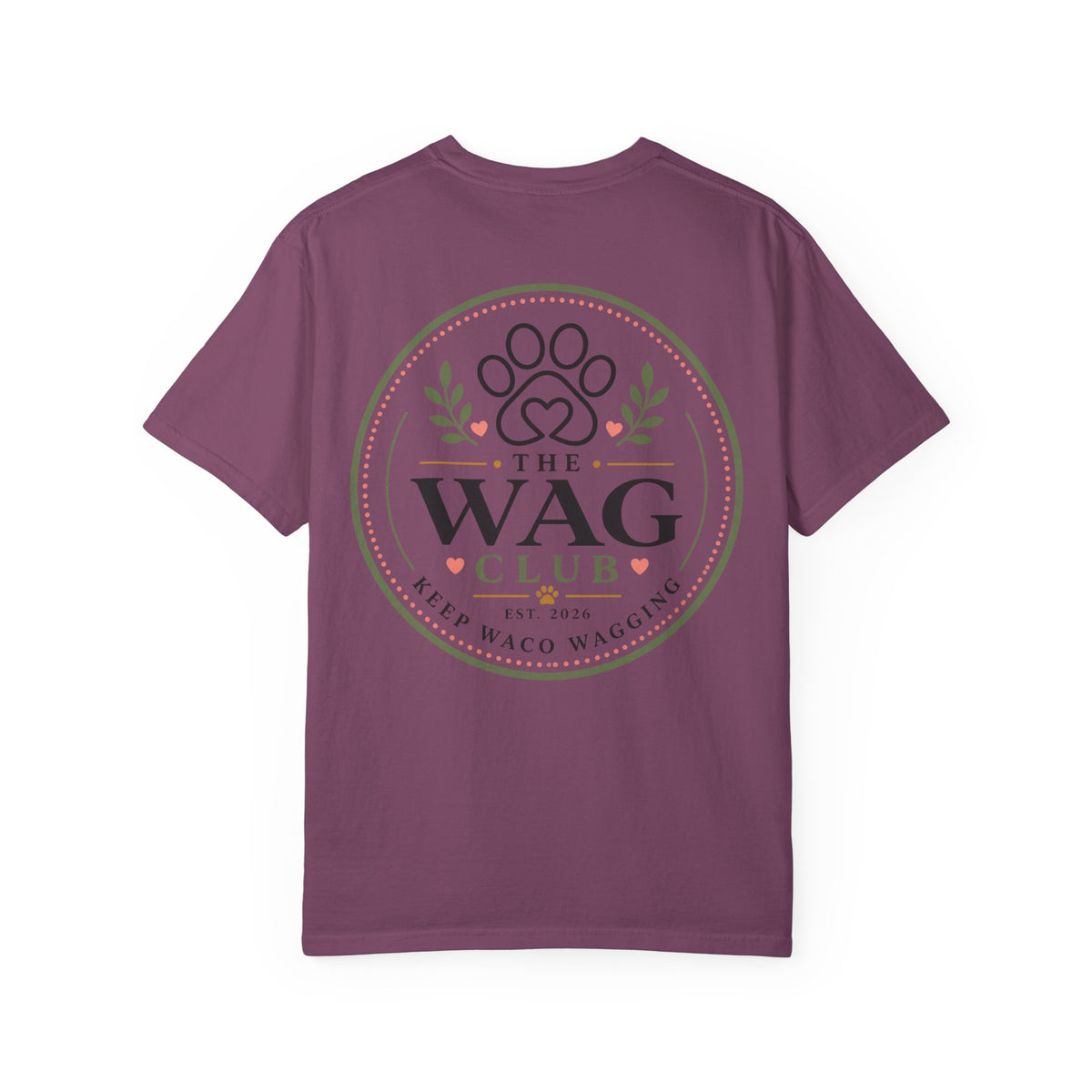 Wag Club T‑Shirt — 'The Wag Club' Paw Print Tee (Keep Waco Wagging)