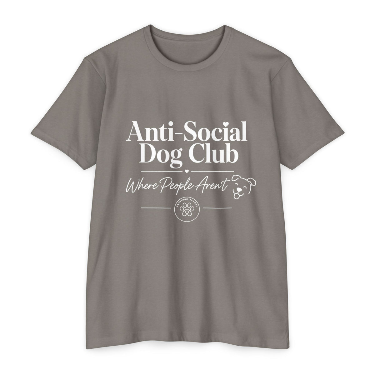 Anti-Social Dog Club T-Shirt — "Where People Aren't" Pet Lover Tee