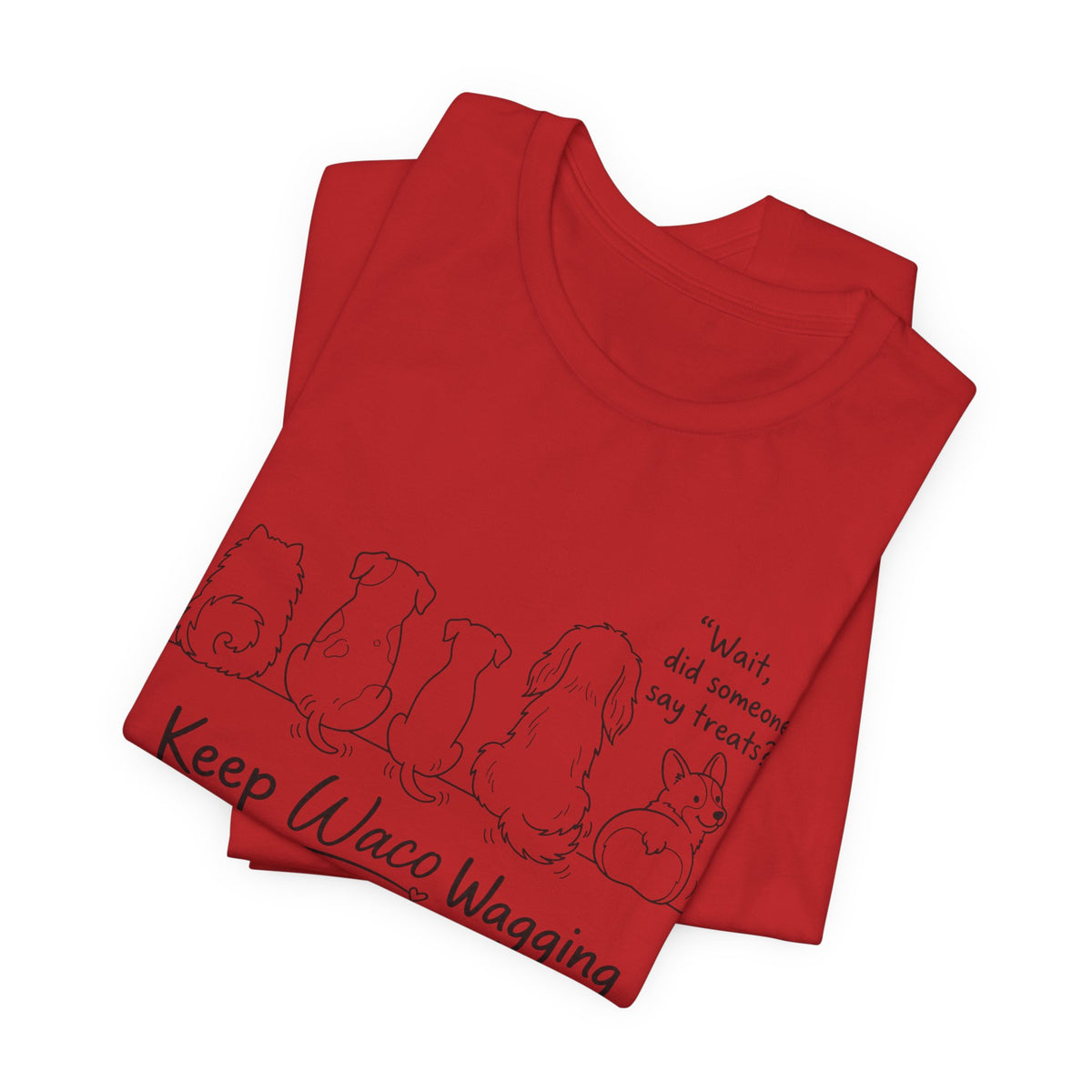 Keep Waco Wagging Dog T‑Shirt — Cute Paw Print Rescue Tee