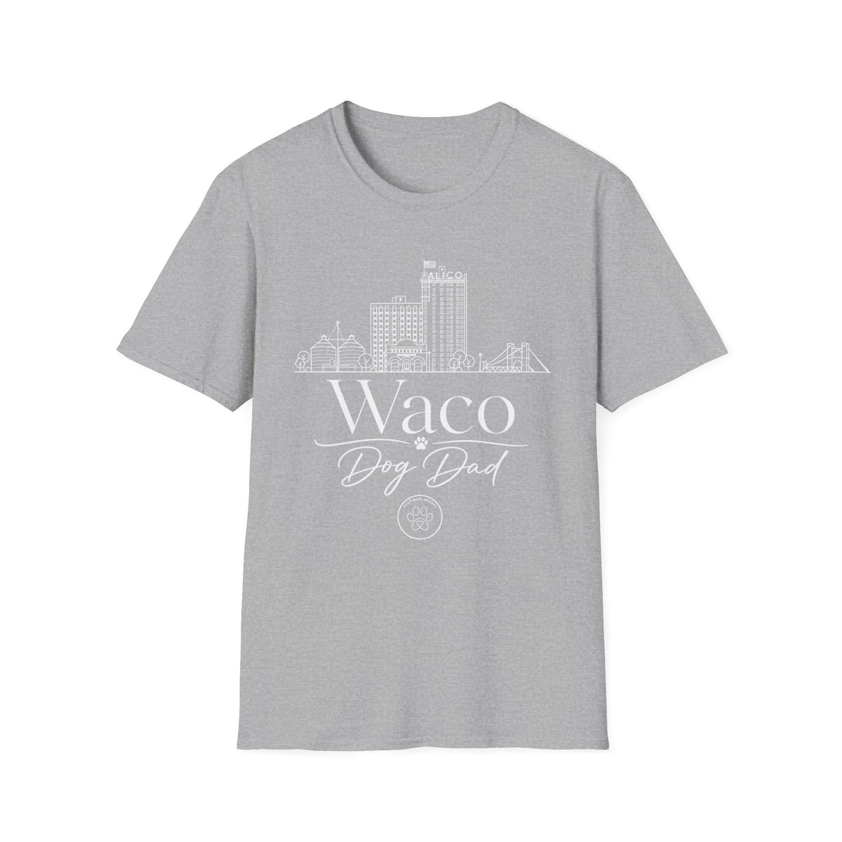 Waco Skyline T-Shirt — 'Waco Dog Dad' Graphic Tee