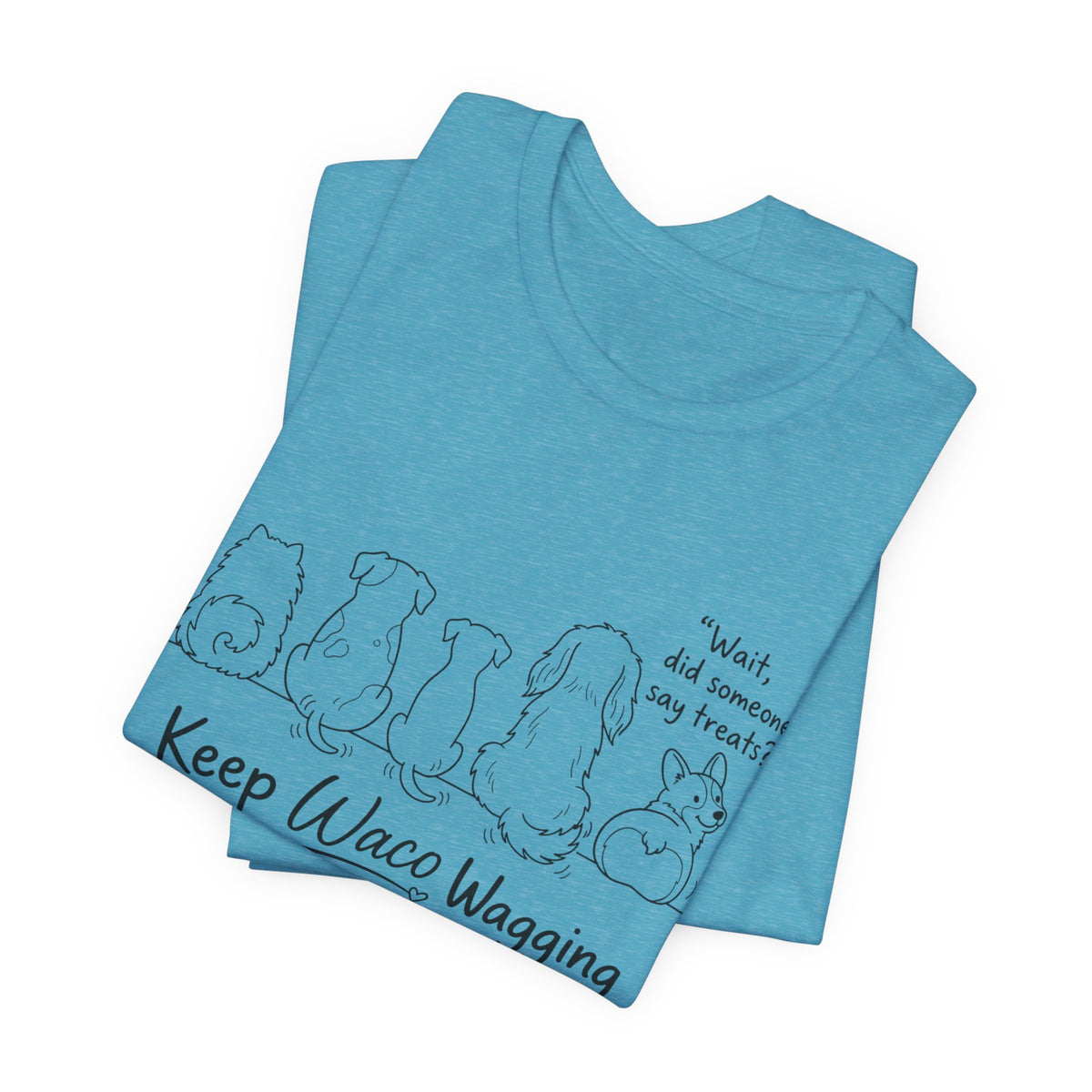 Keep Waco Wagging Dog T‑Shirt — Cute Paw Print Rescue Tee