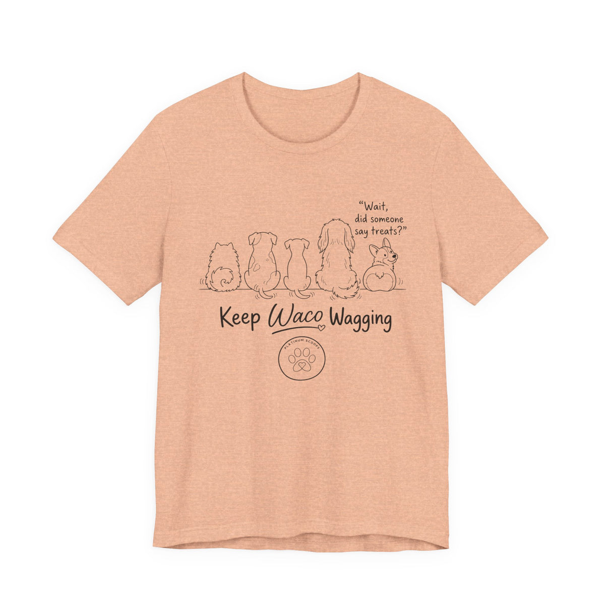 Keep Waco Wagging Dog T‑Shirt — Cute Paw Print Rescue Tee