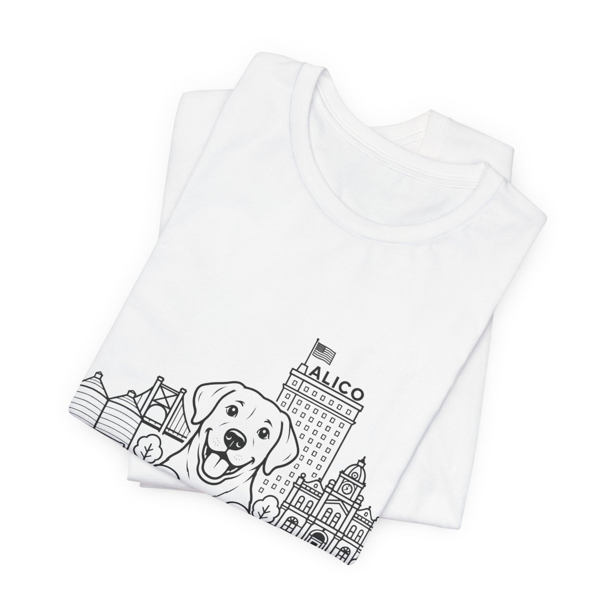 Keep Waco Wagging Labrador Edition — Labrador and Waco skyline artwork, packaging or scale reference