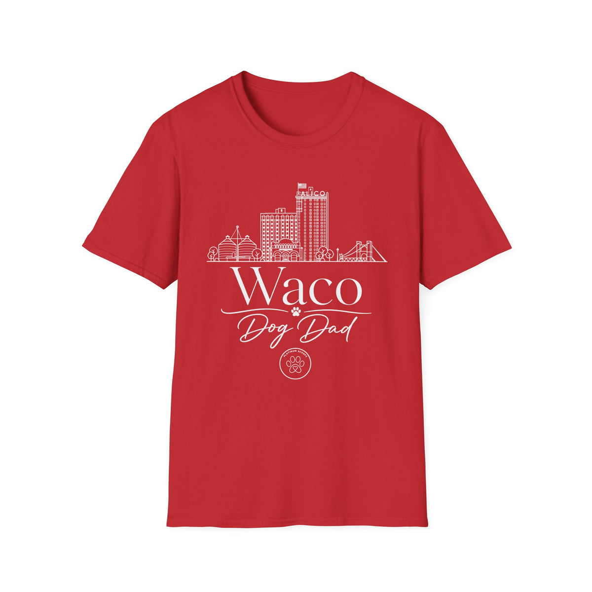 Waco Skyline T-Shirt — 'Waco Dog Dad' Graphic Tee