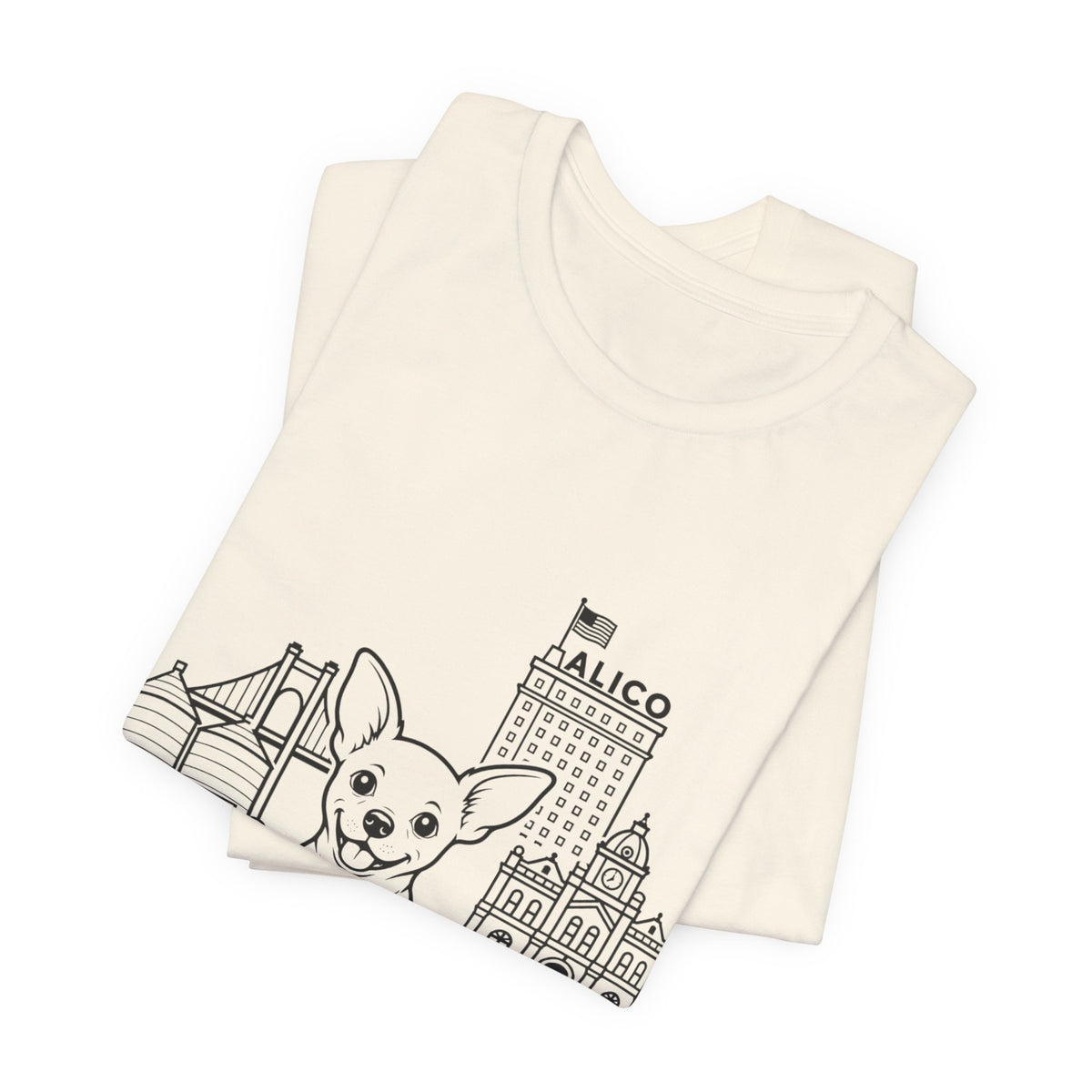 Keep Waco Wagging Chihuahua Edition — Chihuahua and Waco skyline artwork, packaging or scale reference