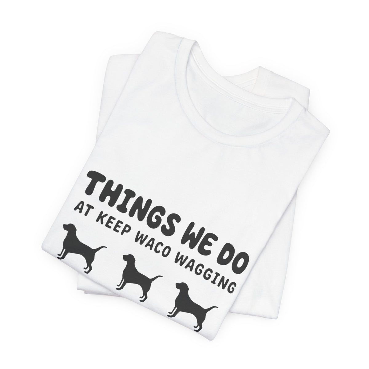 Dog Rescue Volunteer T-Shirt — Waco skyline artwork, packaging or scale reference