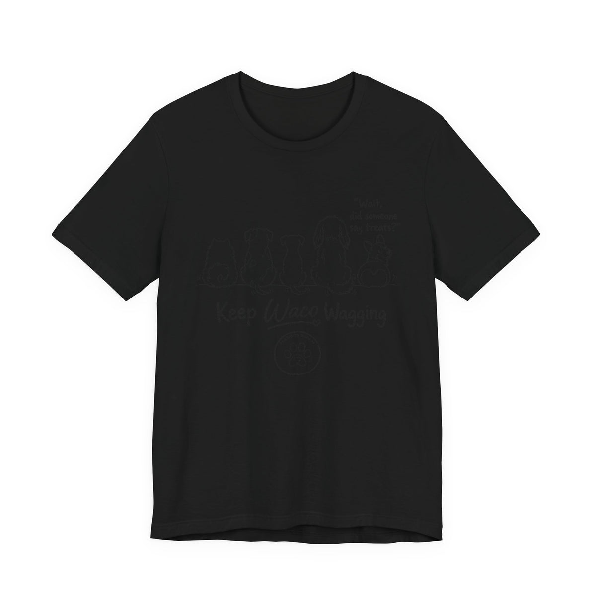 Keep Waco Wagging Dog T‑Shirt — Cute Paw Print Rescue Tee