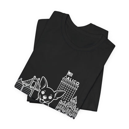 Keep Waco Wagging Chihuahua Edition — Chihuahua and Waco skyline artwork, packaging or scale reference