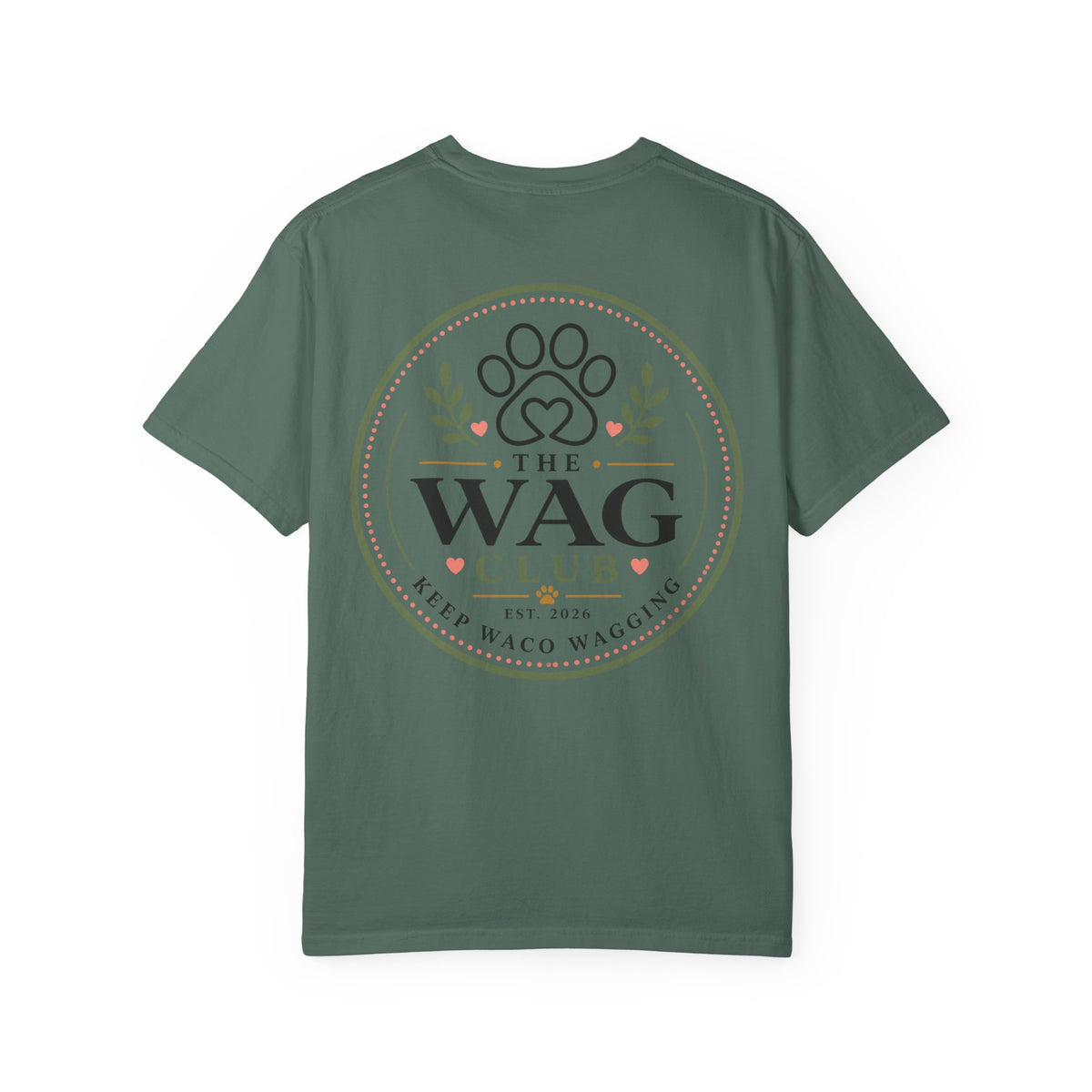 Wag Club T‑Shirt — 'The Wag Club' Paw Print Tee (Keep Waco Wagging)