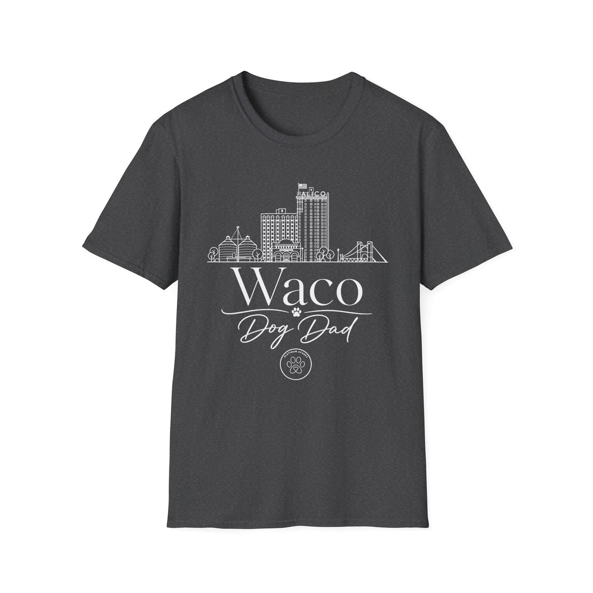Waco Skyline T-Shirt — 'Waco Dog Dad' Graphic Tee