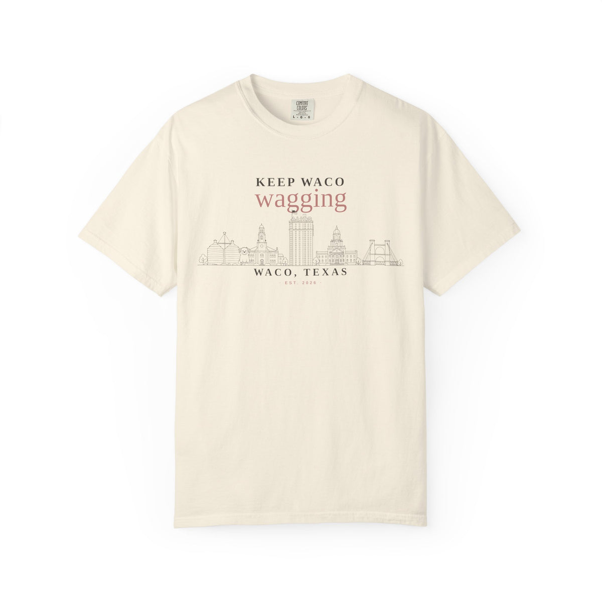 Keep Waco Wagging T-Shirt — Waco, Texas Skyline Tee
