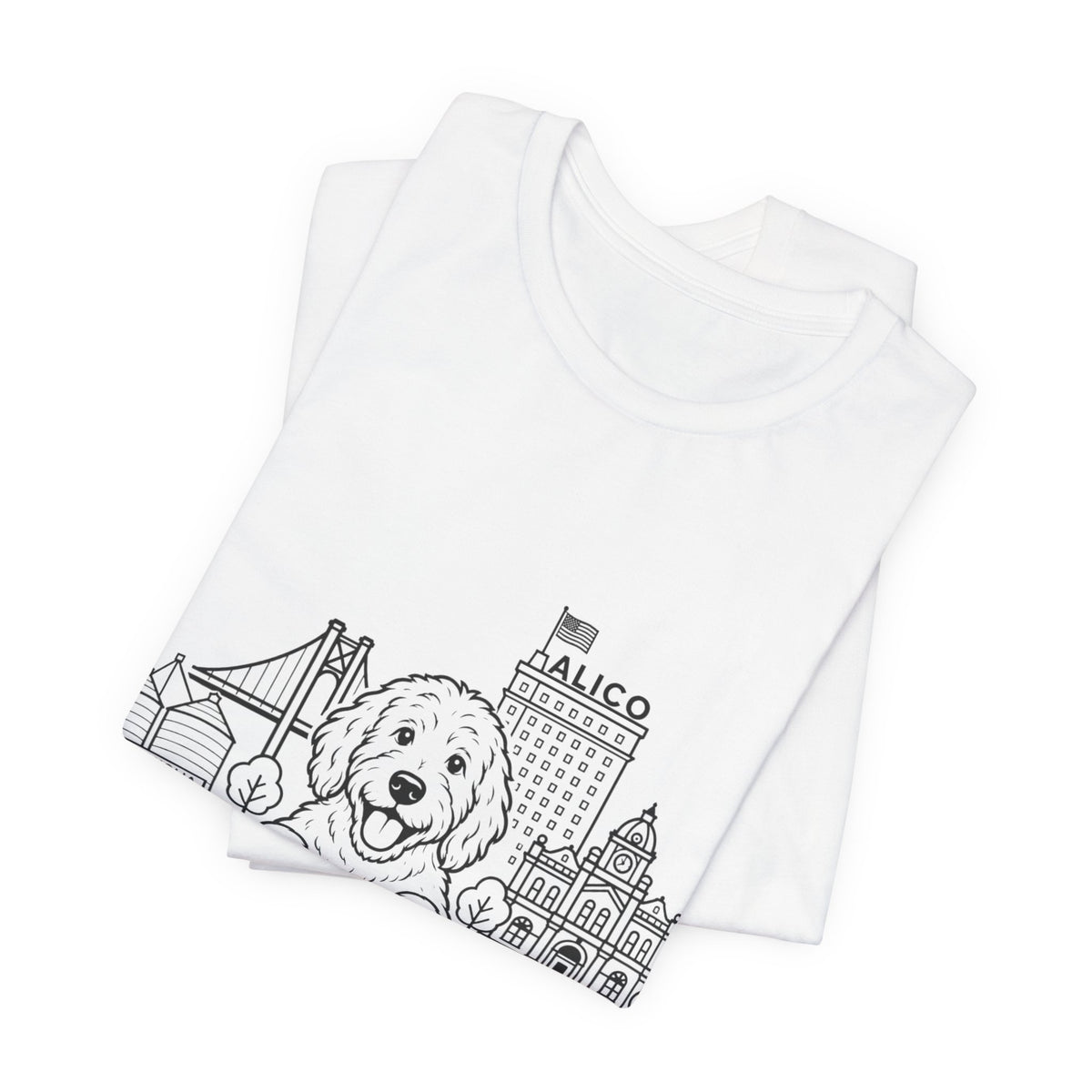 Keep Waco Wagging Doodle Edition — Doodle and Waco skyline artwork, packaging or scale reference