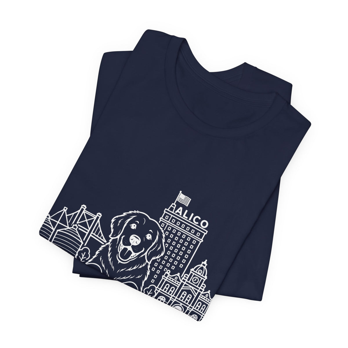 Keep Waco Wagging Golden Retriever Edition — Golden Retriever and Waco skyline artwork, packaging or scale reference