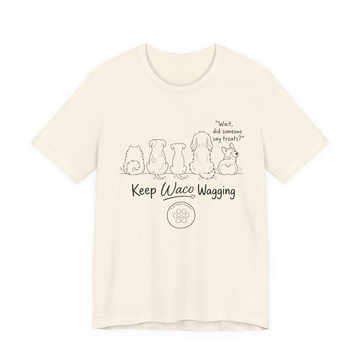 Keep Waco Wagging Dog T‑Shirt — Cute Paw Print Rescue Tee