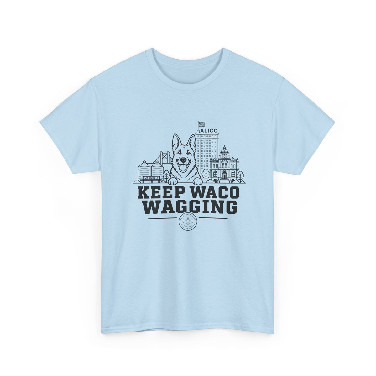 Keep Waco Wagging T-Shirt — Waco Landmark Dog Tee
