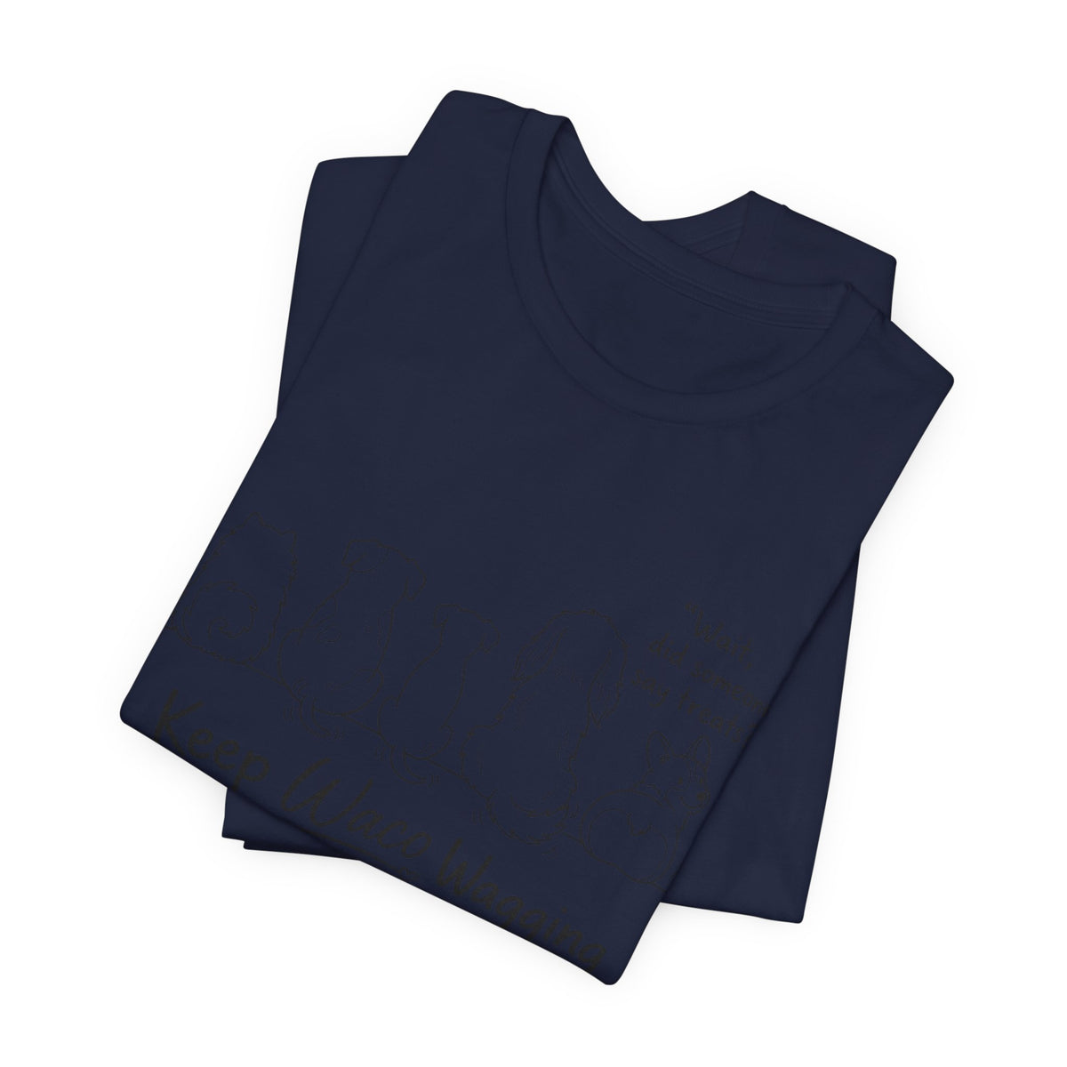 Keep Waco Wagging Dog T‑Shirt — Cute Paw Print Rescue Tee