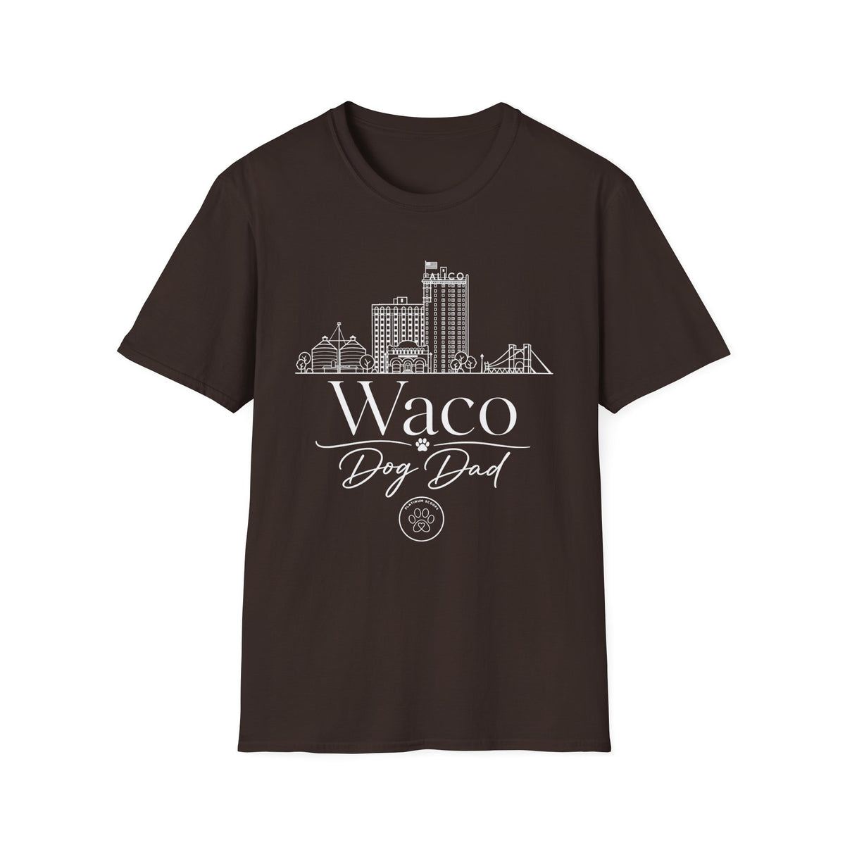 Waco Skyline T-Shirt — 'Waco Dog Dad' Graphic Tee