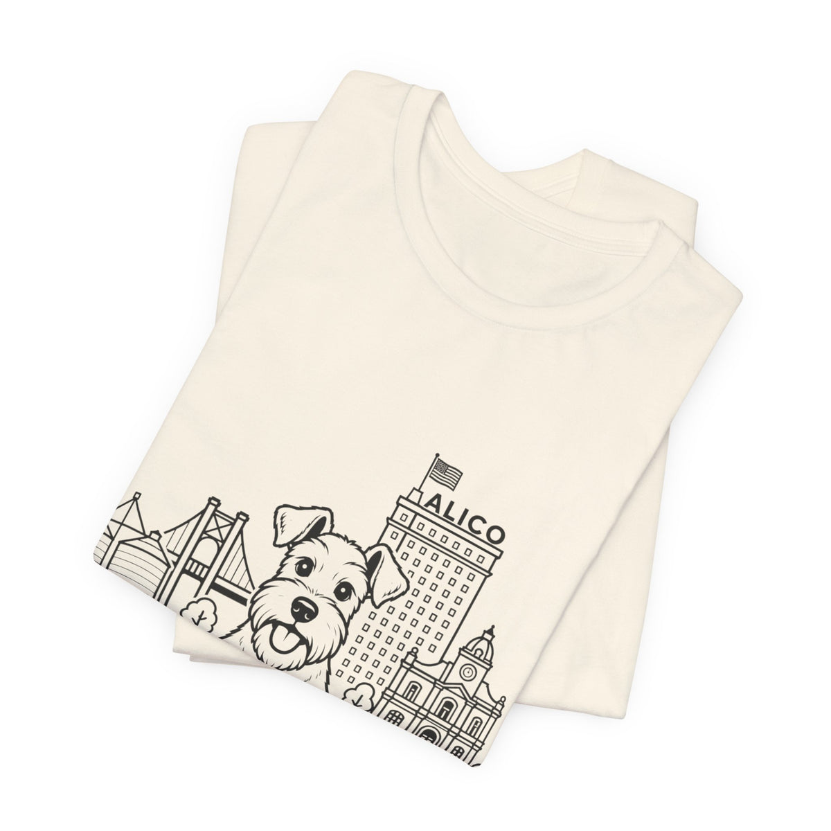 Keep Waco Wagging Schnauzer Edition — Schnauzer and Waco skyline artwork, packaging or scale reference