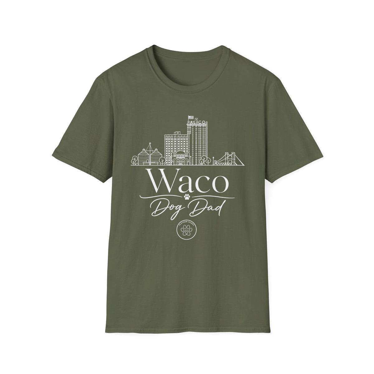 Waco Skyline T-Shirt — 'Waco Dog Dad' Graphic Tee