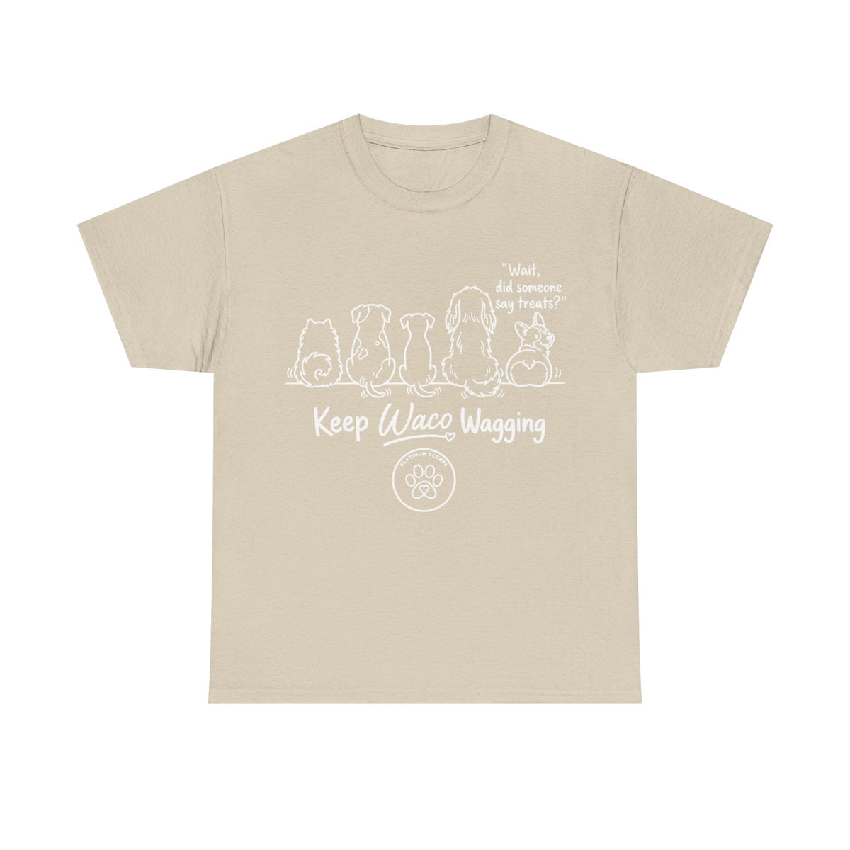Keep Waco Wagging Dog T-Shirt — Cute Paw Print Graphic Tee
