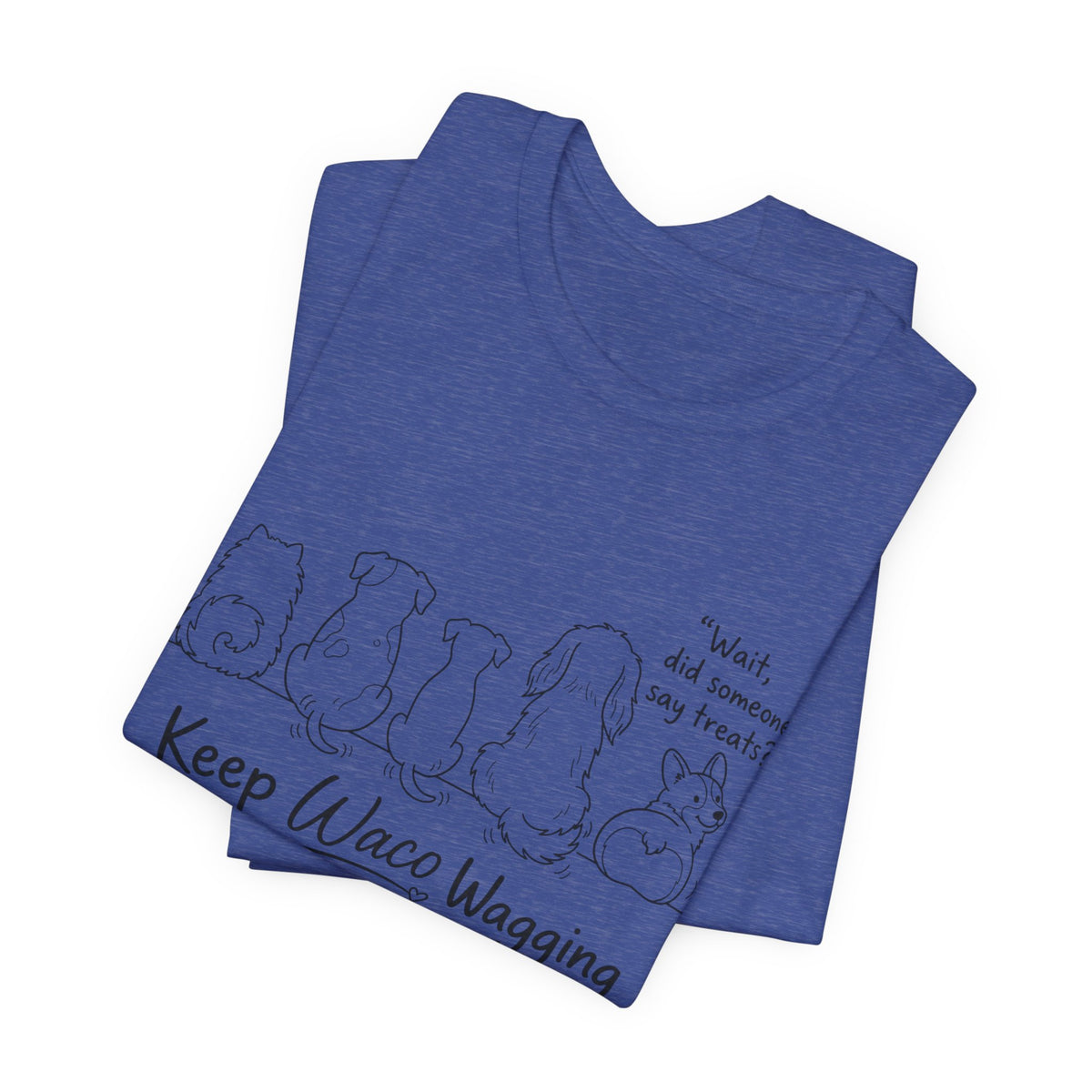 Keep Waco Wagging Dog T‑Shirt — Cute Paw Print Rescue Tee