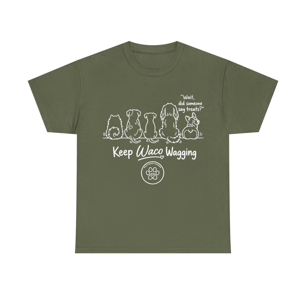 Keep Waco Wagging Dog T-Shirt — Cute Paw Print Graphic Tee
