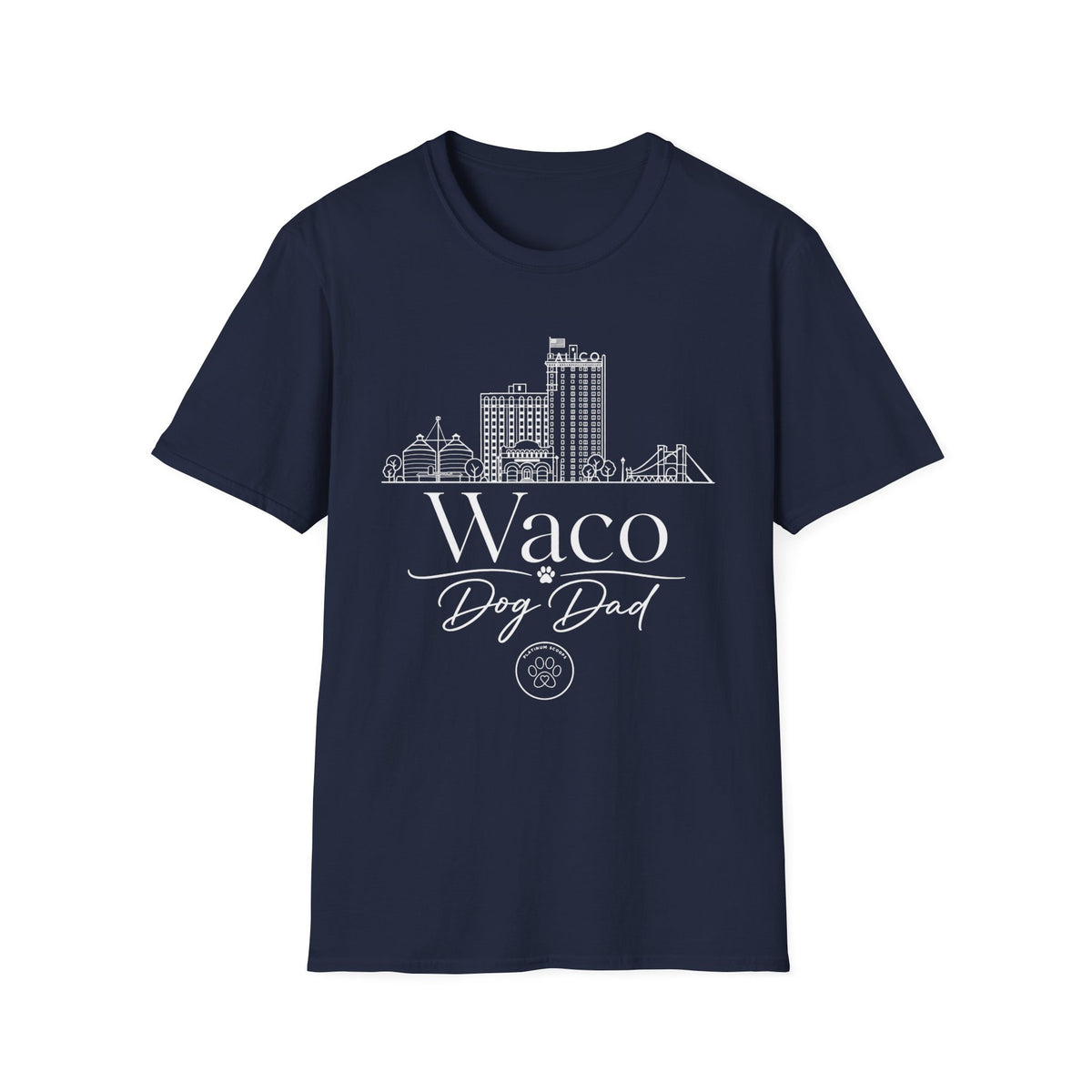 Waco Skyline T-Shirt — 'Waco Dog Dad' Graphic Tee