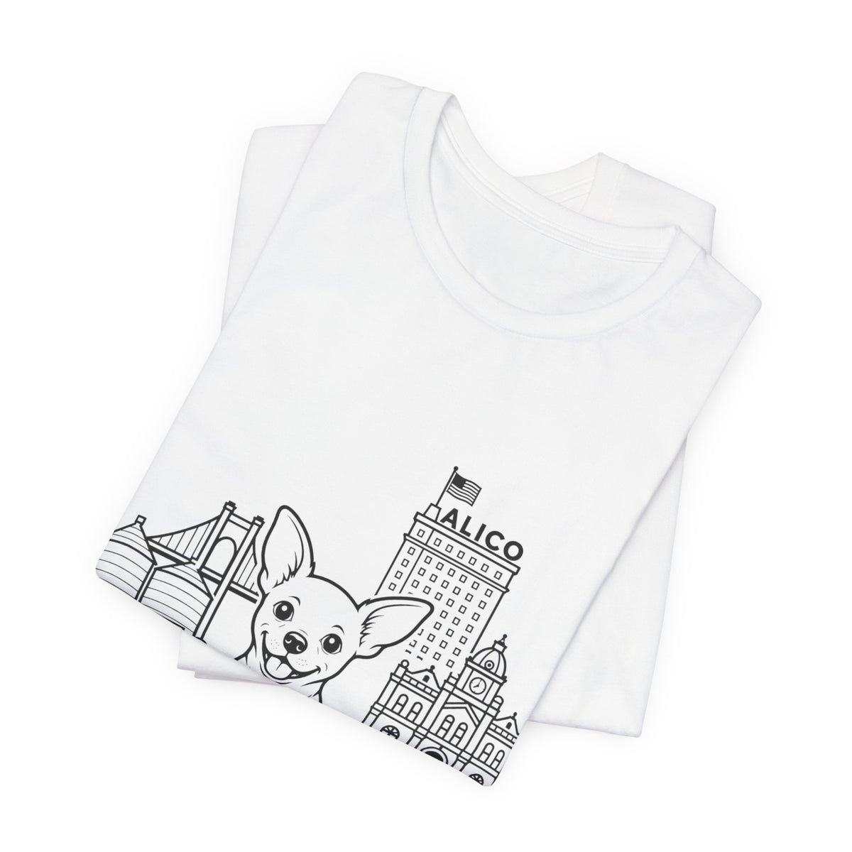 Keep Waco Wagging Chihuahua Edition — Chihuahua and Waco skyline artwork, packaging or scale reference