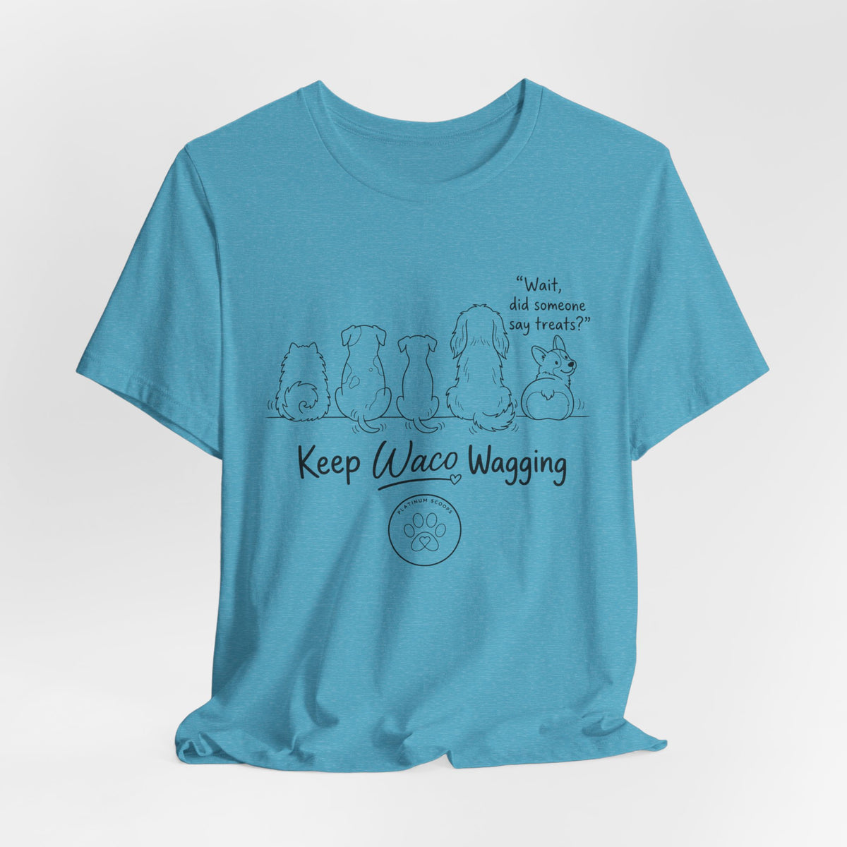 Keep Waco Wagging Dog T‑Shirt — Cute Paw Print Rescue Tee