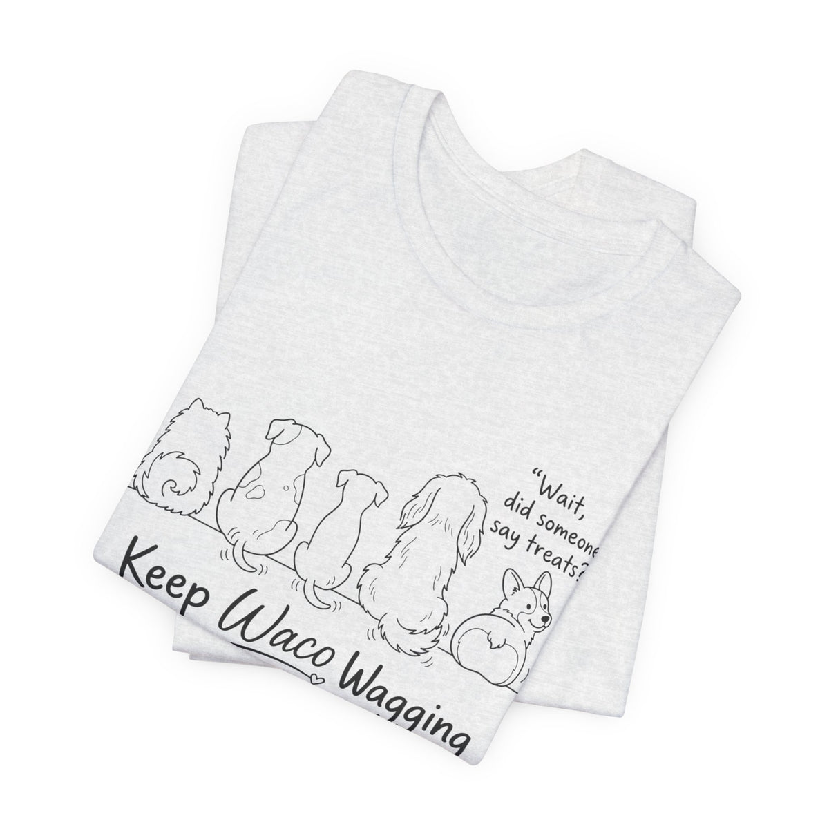 Keep Waco Wagging Dog T‑Shirt — Cute Paw Print Rescue Tee