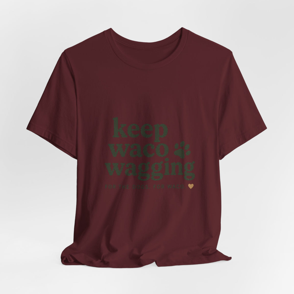 Walks, Treats & Waco Streets Dog T-Shirt — Keep Waco Wagging