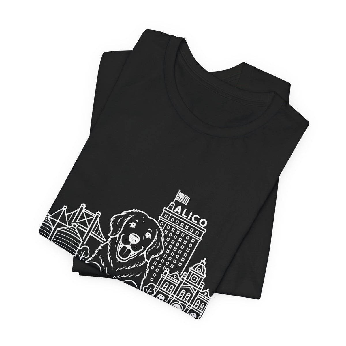 Keep Waco Wagging Golden Retriever Edition — Golden Retriever and Waco skyline artwork, packaging or scale reference