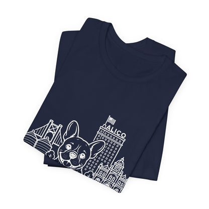Keep Waco Wagging Frenchie Edition — Frenchie and Waco skyline artwork, packaging or scale reference