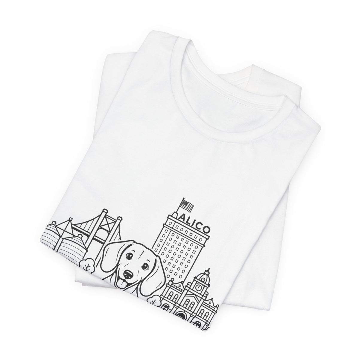 Keep Waco Wagging Dachshund Edition — Dachshund and Waco skyline artwork, packaging or scale reference