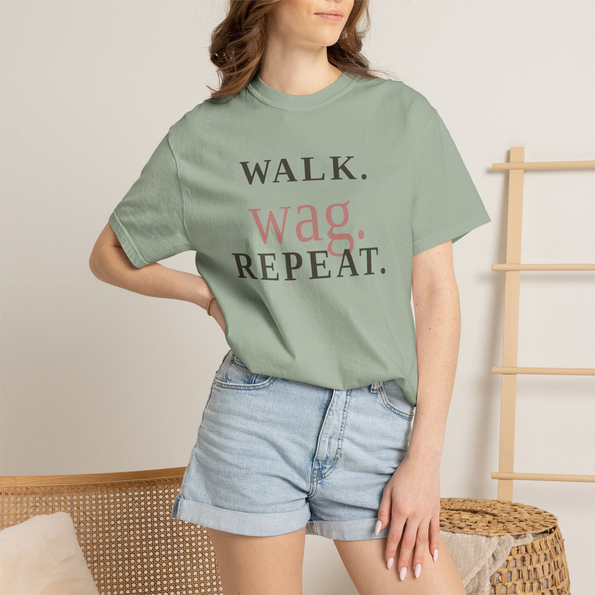 Walk Wag Repeat T-Shirt — Keep Waco Wagging Dog Lover Tee