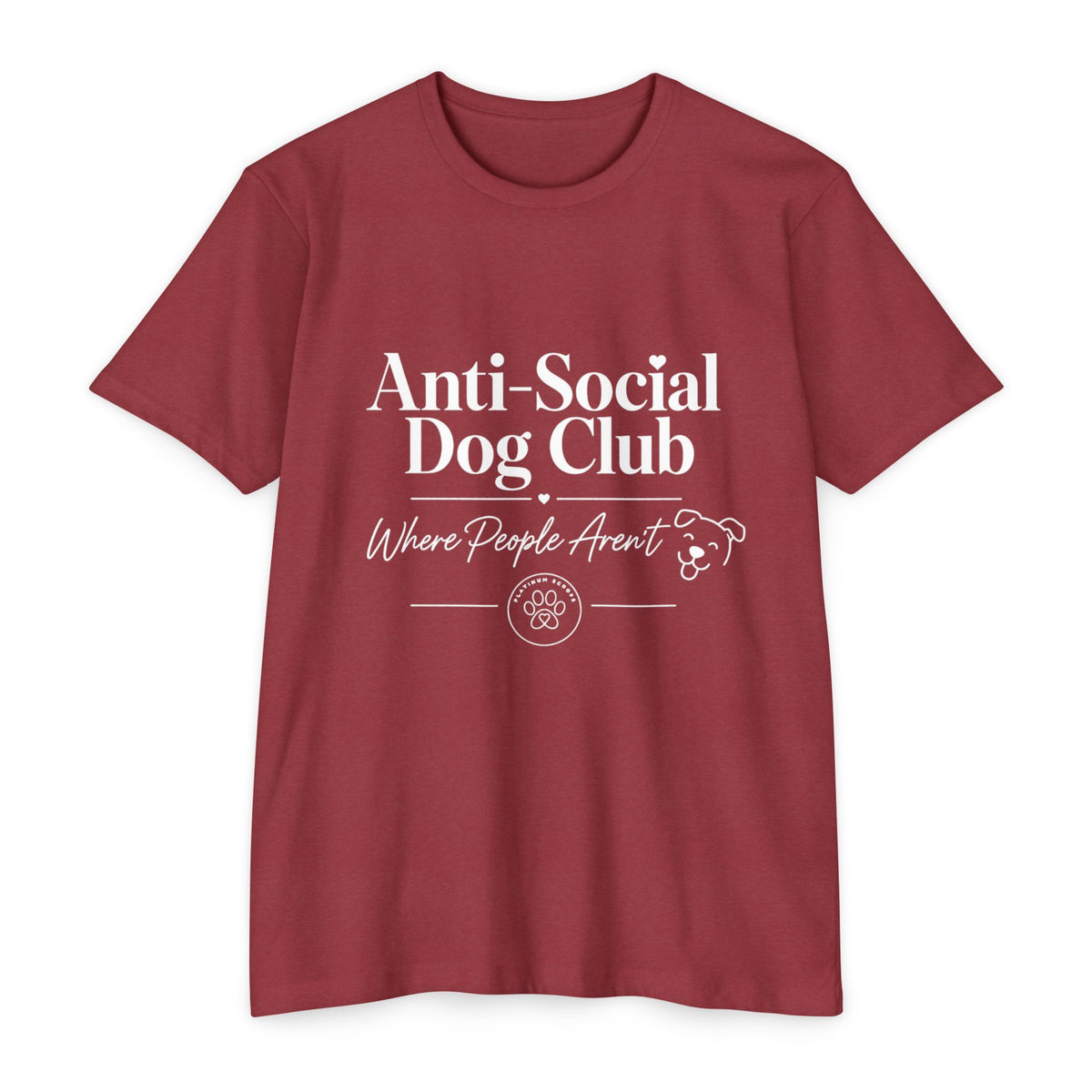 Anti-Social Dog Club T-Shirt — "Where People Aren't" Pet Lover Tee