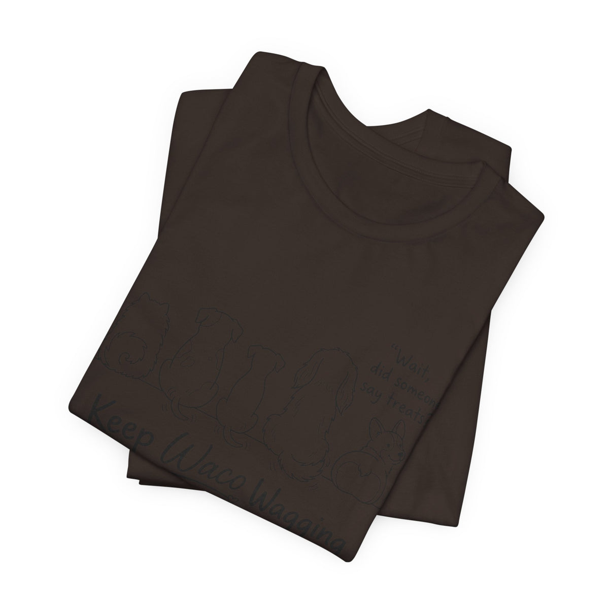 Keep Waco Wagging Dog T‑Shirt — Cute Paw Print Rescue Tee