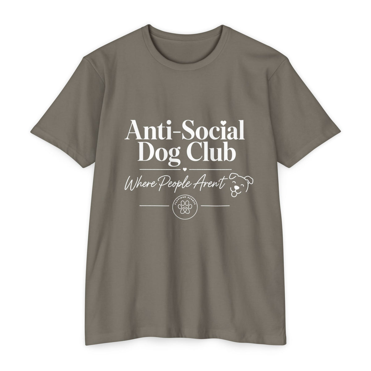 Anti-Social Dog Club T-Shirt — "Where People Aren't" Pet Lover Tee